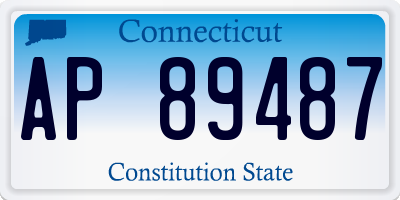 CT license plate AP89487