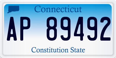 CT license plate AP89492
