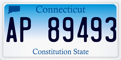 CT license plate AP89493