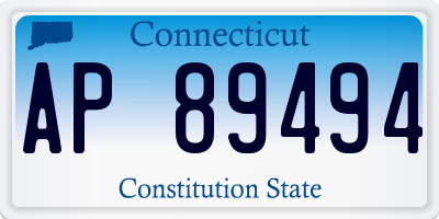CT license plate AP89494