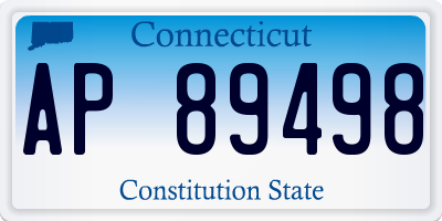 CT license plate AP89498