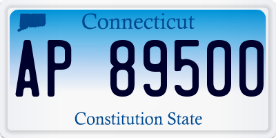 CT license plate AP89500