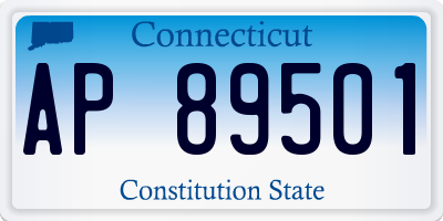 CT license plate AP89501