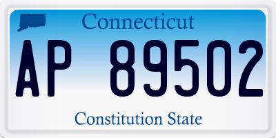 CT license plate AP89502
