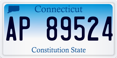 CT license plate AP89524