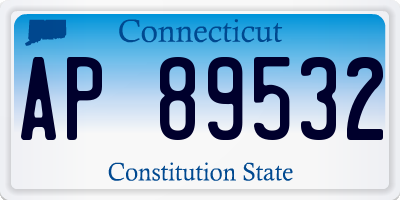 CT license plate AP89532