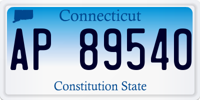CT license plate AP89540