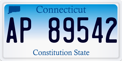 CT license plate AP89542