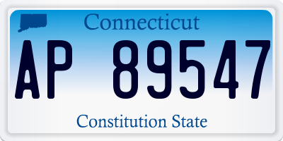 CT license plate AP89547