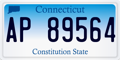 CT license plate AP89564