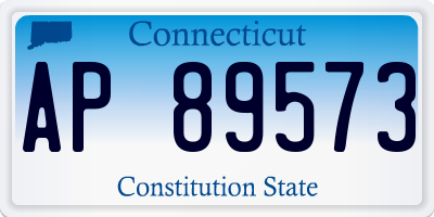 CT license plate AP89573