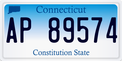 CT license plate AP89574