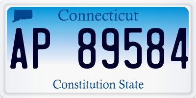 CT license plate AP89584