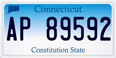CT license plate AP89592