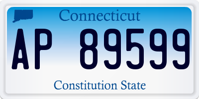 CT license plate AP89599