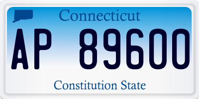 CT license plate AP89600