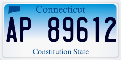 CT license plate AP89612