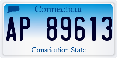 CT license plate AP89613