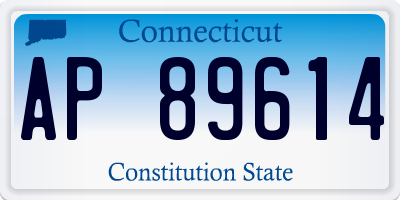 CT license plate AP89614