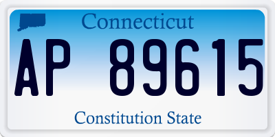 CT license plate AP89615
