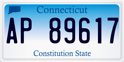 CT license plate AP89617