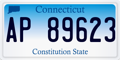 CT license plate AP89623