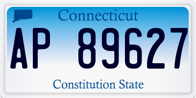 CT license plate AP89627
