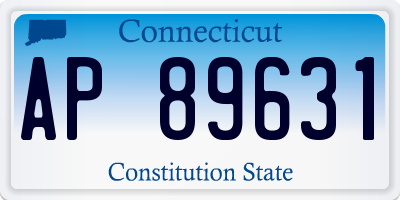 CT license plate AP89631