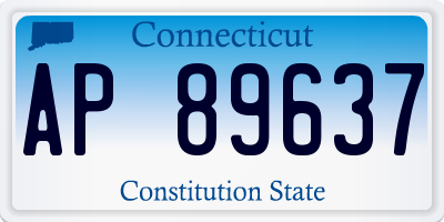CT license plate AP89637
