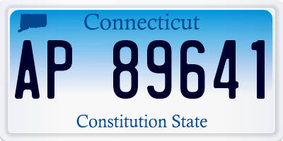 CT license plate AP89641