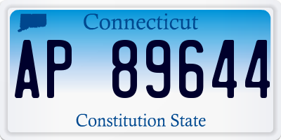 CT license plate AP89644