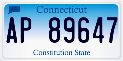 CT license plate AP89647