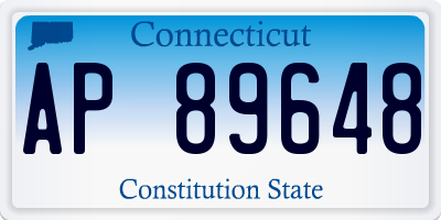 CT license plate AP89648