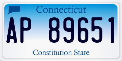 CT license plate AP89651