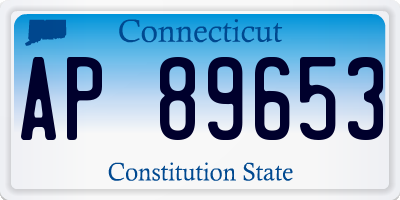 CT license plate AP89653