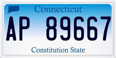 CT license plate AP89667