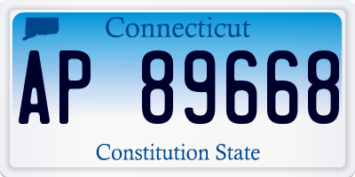 CT license plate AP89668