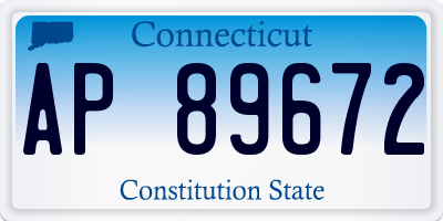 CT license plate AP89672