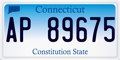 CT license plate AP89675