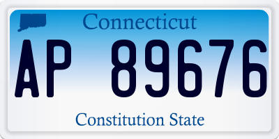 CT license plate AP89676