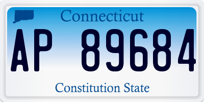 CT license plate AP89684