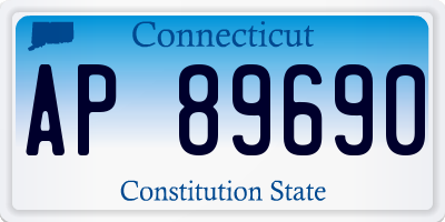 CT license plate AP89690
