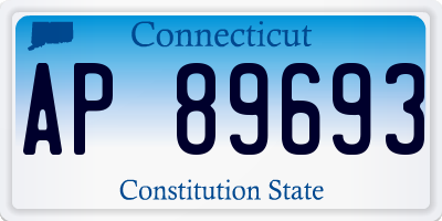 CT license plate AP89693