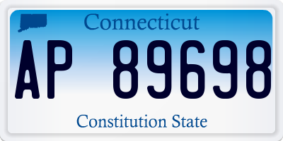 CT license plate AP89698