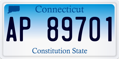 CT license plate AP89701