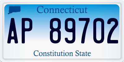 CT license plate AP89702