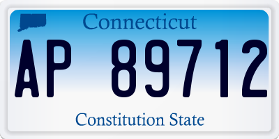 CT license plate AP89712