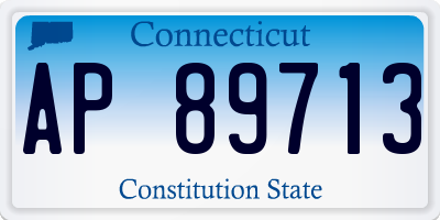 CT license plate AP89713