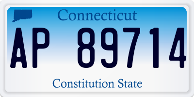 CT license plate AP89714