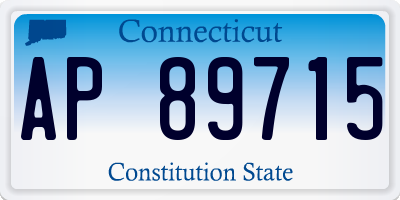 CT license plate AP89715